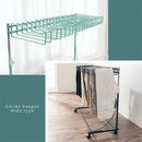 スラックスハンガー〔1段ワイド〕 ハンガーラック スラックスハンガー キャスター付き 約 かけ幅27cm 高さ 伸縮 1段 スラックス ハンガー ラック ズボン スラックス掛け スラックス収納 ぼん家具