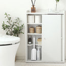 トイレラック トイレ収納 スリム トイレラック 壁付け トイレットペーパー収納 おしゃれ 薄型 収納棚 木製 引き戸 ブラシ用棚 掃除用具 可動棚 ぼん家具