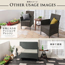 ラタン調ガーデンテーブル＆チェア4点セット ガーデンテーブルセット おしゃれ 4点 ガーデンチェア 2脚 ベンチ 屋外 ラタン調 ラタンチェア テラス ベランダ 天板 ガラス 軽量 黒 茶 ぼん家具