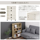 キャスター付き収納ラック 本棚 キャスター付き 3段 可動棚 ラック 収納棚 スリム 漫画 木目調 隙間収納 ぼん家具