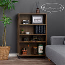 キャスター付き収納ラック 本棚 キャスター付き 3段 可動棚 ラック 収納棚 スリム 漫画 木目調 隙間収納 ぼん家具