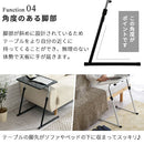 フリーテーブル サイドテーブル 昇降式テーブル 折りたたみ ソファーテーブル おしゃれ 机 作業台 ベッドテーブル 北欧 pcデスク 軽量 スリム 角度 高さ調節 ぼん家具