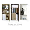 鍵付き収納ボックス〔ハイタイプ〕 カラーボックス 扉付き 鍵付き 3段 収納ラック 木目柄 スリム コンパクト 奥行 29 鍵付き収納 ハイタイプ 貴重品 事務所 管理 収納 木製 シンプル おしゃれ ぼん家具