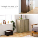 鍵付き収納ボックス〔ハイタイプ〕 カラーボックス 扉付き 鍵付き 3段 収納ラック 木目柄 スリム コンパクト 奥行 29 鍵付き収納 ハイタイプ 貴重品 事務所 管理 収納 木製 シンプル おしゃれ ぼん家具