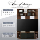 [ 幅120cm ] コーナーテレビ台 テレビ台 テレビボード tvボード コーナー 50インチ対応 収納 おしゃれ ハイタイプ コーナーテレビ台 テレビ棚 壁面収納 ガラス扉 120cm幅 43型 50型 ぼん家具