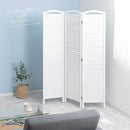 パーテーション パーテーション おしゃれ パーティション 間仕切り 木製 天然木 3連 自立 衝立 約 幅 120cm 高さ 170cm ルーバー折りたたみ 洋風 茶色 白 ぼん家具