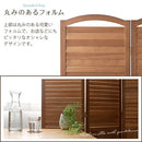 パーテーション パーテーション おしゃれ パーティション 間仕切り 木製 天然木 3連 自立 衝立 約 幅 120cm 高さ 170cm ルーバー折りたたみ 洋風 茶色 白 ぼん家具