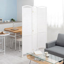 パーテーション パーテーション おしゃれ パーティション 間仕切り 木製 天然木 3連 自立 衝立 約 幅 120cm 高さ 170cm ルーバー折りたたみ 洋風 茶色 白 ぼん家具