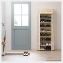 シューズラック シューズラック 靴箱 下駄箱 スリム シューズボックス 幅65 奥行30cm 縦長 カバー付き 省スペース 9段 大容量 大型 大量収納 軽量 ブーツ 目隠し ぼん家具