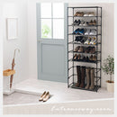 シューズラック シューズラック 靴箱 下駄箱 スリム シューズボックス 幅65 奥行30cm 縦長 カバー付き 省スペース 9段 大容量 大型 大量収納 軽量 ブーツ 目隠し ぼん家具