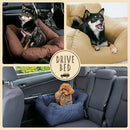 ペット用ドライブベッド〔Mサイズ〕 ドライブベッド 犬 ドライブボックス ペット用 ドライブシート イヌ 猫 車用 ペットベッド クッション ポケット 滑り止め付き 助手席 後部座席 ぼん家具