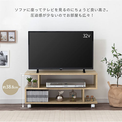 [ 幅80cm ] キャスター付きテレビ台