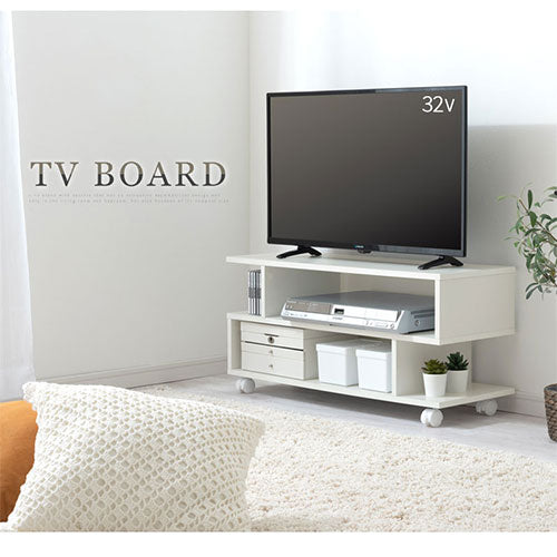 [ 幅80cm ] キャスター付きテレビ台