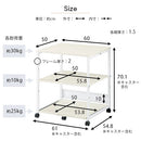 プリンターラック プリンター台 デスクワゴン プリンターラック おしゃれ キャスター 幅60 3段 オープンラック A4 収納 スライド棚 可動棚 オフィス ファイル ぼん家具