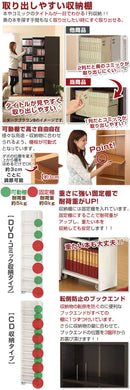 スリムワゴン 収納ボード+引き出し棚〔3連〕 ラック すき間収納 本棚 薄型 スライド 本収納 収納 AV収納 CD収納 インテリア 家具 おしゃれ 北欧風 スリム シンプル ぼん家具