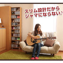 スリムワゴン 引き出し棚〔CD収納タイプ〕 壁面収納 おしゃれ 収納棚 本棚 書棚 収納ラック 可動棚 大容量 スリム 壁面 CDラック DVDラック キャスター付き 日本製 ぼん家具