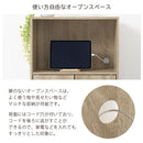 扉付き収納ラック キッチンボード 3段 可動棚 扉付き コンパクト 食器棚 収納 キッチン 木目調 ぼん家具