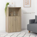 扉付き収納ラック キッチンボード 3段 可動棚 扉付き コンパクト 食器棚 収納 キッチン 木目調 ぼん家具