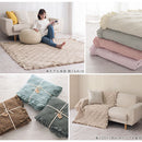 コットンケット〔180×180cm〕 ラグ ラグマット 洗える 2畳 カーペット キルトラグ おしゃれ 180×180 絨毯 北欧 コットンケット 丸洗い 正方形 薄手 フリル オールシーズン FRUTO