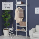 つっぱり式ラック ランドリーラック 突っ張り 約幅50～80cm スリムサイズ 洗濯機ラック 収納 棚 おしゃれ ハンガー 伸縮 隙間 縦型 洗濯機上 省スペース 引っ掛け棒付き ぼん家具