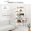 つっぱり式オープンラック〔幅90cm〕 突っ張りラック 5枚 棚板無段階 壁面収納 オープンラック リビング ぼん家具