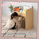 絵本収納ラック 絵本棚 絵本ラック 本棚 スリム おもちゃ収納 大容量 おしゃれ コンパクト 木製 子供 約 幅60 表紙が見える カウンター下 ラック ロータイプ ぼん家具