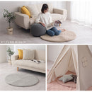 マルチマット〔丸型直径100cm〕 プレイマット ベビーマット 赤ちゃん 厚手 おしゃれ 丸型 サニーマット お昼寝 ベビー 洗える ラグ キルト生地 直径100 肌に優しい 床暖房対応 FRUTO