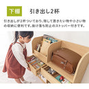 2WAY収納ラック 2way 絵本ラック おもちゃ箱 絵本棚 子ども おしゃれ コンパクト ランドセルラック 本棚 ランドセル 収納 ラック 木製 おもちゃラック キッズルーム ぼん家具