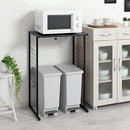 伸縮ゴミ箱上ラック レンジ台 キッチンラック ゴミ箱上 トースターラック 食器棚 おしゃれ 伸縮 スリム 高さ85cm 幅50 奥行40 ロータイプ 1段 スチール ワイド シンプル ぼん家具