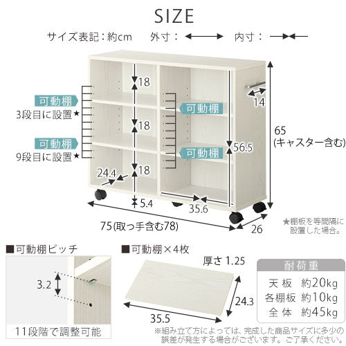 押入れ収納ボックス〔幅26cm〕
