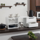 伸縮カウンター上ラック キッチンラック キッチン 収納 カウンター上 引き出し 調味料 ラック スリム 両面 調味料ラック 伸縮 木 木製 キッチンカウンター おしゃれ 収納 対面 ぼん家具