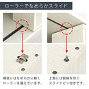 スライド本棚〔幅90cm〕 本棚 スライド 4段 可動棚  前後 2列 木目調 ラック コミック 漫画 大容量 収納棚 ぼん家具