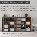 スライド本棚〔幅90cm〕 本棚 スライド 4段 可動棚  前後 2列 木目調 ラック コミック 漫画 大容量 収納棚 ぼん家具