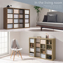 スライド本棚〔幅120cm〕 本棚 スライド 4段 可動棚  前後 2列 木目調 ラック コミック 漫画 大容量 収納棚 ぼん家具