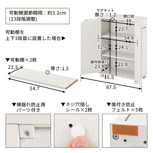 キャスター付き収納ラック 本棚 ラック キャスター付き収納 おしゃれ