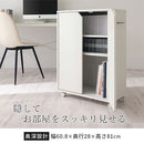 キャスター付き収納ラック 本棚 扉付き キャスター付き 3段 可動棚 ラック 収納棚 コミック A4 木目調 ぼん家具