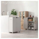 キャスター付き収納ラック 本棚 扉付き キャスター付き 3段 可動棚 ラック 収納棚 コミック A4 木目調 ぼん家具