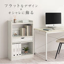 引き出し付きオープンラック オープンラック 棚 ラック おしゃれ シェルフ 収納棚 ウッドシェルフ 飾り棚 ディスプレイ 木製 薄型 a4 3段 引き出し付き スリム リビング 収納 ロー 幅60 ぼん家具