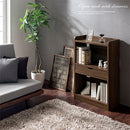 引き出し付きオープンラック オープンラック 棚 ラック おしゃれ シェルフ 収納棚 ウッドシェルフ 飾り棚 ディスプレイ 木製 薄型 a4 3段 引き出し付き スリム リビング 収納 ロー 幅60 ぼん家具