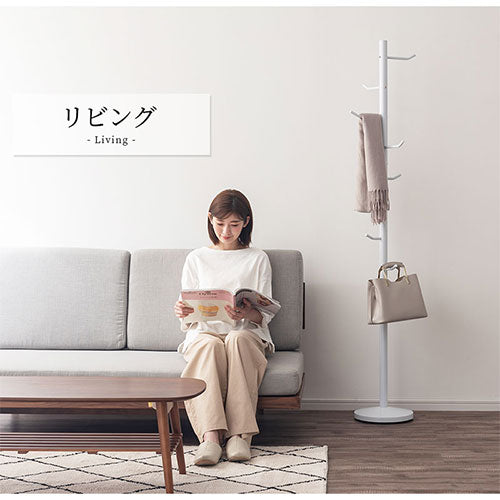 ぼん家具 スリムコートハンガー おしゃれ 収納家具 衣類収納 ポール