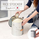 バケツ型米びつ〔5kgタイプ〕 米びつ 5kg 日本製 計量カップ付き 密閉 軽量 錆びに強い 防虫 頑丈 湿気 酸化防止 トタン製 米 OBAKETSU（オバケツ）