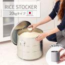 バケツ型米びつ〔20kgタイプ〕 米びつ 20kg 日本製 計量カップ付き 密閉 軽量 錆びに強い 防虫 頑丈 湿気 酸化防止 トタン製 米 OBAKETSU（オバケツ）