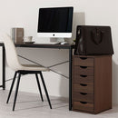 サイドチェスト サイドチェスト キャスター付き 引き出し 6段 デスクワゴン 収納 スリム A4 木目調 ぼん家具