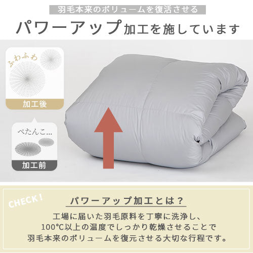 羽毛布団シングル エクセルゴールドラベル 掛けふとん 羽毛布団