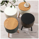 収納テーブル サイドテーブル ベッドサイドテーブル テーブル ナイトテーブル おしゃれ 北欧 スリム 円形 丸 収納 ソファテーブル 高さ50 幅35  コンパクト ウッド 机 ぼん家具