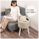 収納テーブル サイドテーブル ベッドサイドテーブル テーブル ナイトテーブル おしゃれ 北欧 スリム 円形 丸 収納 ソファテーブル 高さ50 幅35  コンパクト ウッド 机 ぼん家具