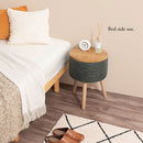 収納テーブル サイドテーブル ベッドサイドテーブル テーブル ナイトテーブル おしゃれ 北欧 スリム 円形 丸 収納 ソファテーブル 高さ50 幅35  コンパクト ウッド 机 ぼん家具