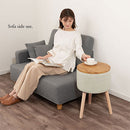 収納テーブル サイドテーブル ベッドサイドテーブル テーブル ナイトテーブル おしゃれ 北欧 スリム 円形 丸 収納 ソファテーブル 高さ50 幅35  コンパクト ウッド 机 ぼん家具