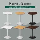 [60×60cm] カフェテーブル ダイニングテーブル テーブル 丸 1人用 2人用 カフェテーブル 一人暮らし 机 おしゃれ 食卓テーブル スリム 60cm 一本脚 コンパクト 小さめ カフェ風 ぼん家具
