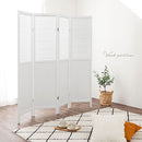 ルーバーパーテーション〔4連〕 パーテーション 衝立 間仕切り おしゃれ 木製 折りたたみ 自立 仕切り 収納 室内 高さ160 4連 横長 和風 伸縮 リビング オフィス 白 茶 ぼん家具